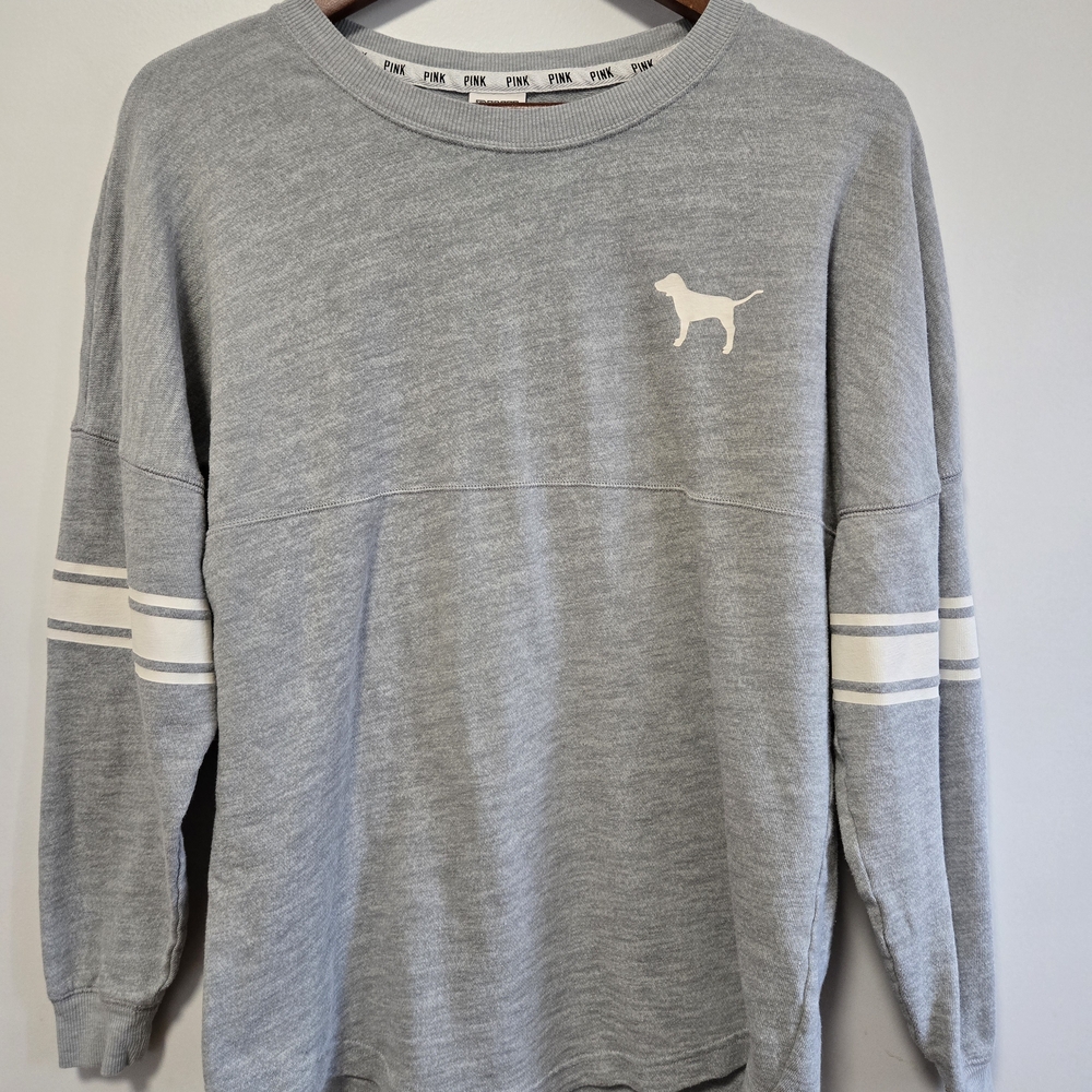 PINK Victoria's Secret Heather Gray Long Sleeve Tunic Tee Size XS
